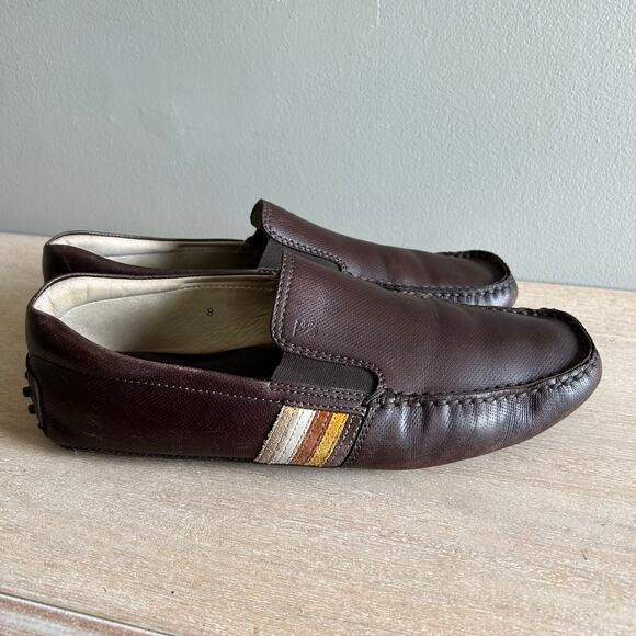 Tod’s Men’s Leather Driving Loafers, Moccasin Style Size 8, Made in Italy, Brown main image 13
